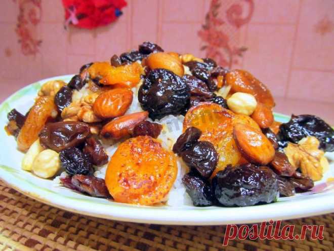 Сладкий армянский плов с изюмом и сухофруктами как приготовить