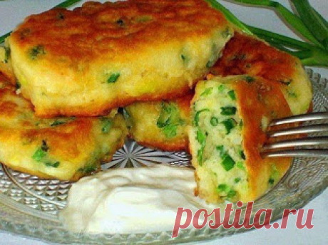 Самые вкусные рецепты: Оладьи на кефире с зеленым луком