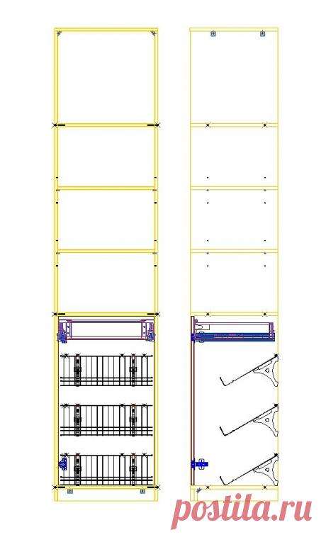 Правый пенал гардеробной комнаты... Видовые чертежи, правда без размеров )))