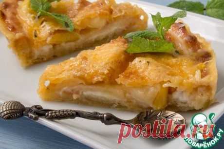 Яблочный пирог с омлетной заливкой - кулинарный рецепт