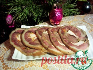 Рулька свиная, фаршированная языком и курицей - кулинарный рецепт