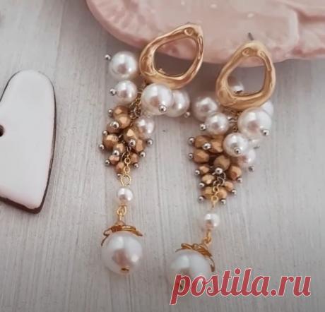 Серёжки на выпускной своими руками. Мастер-классы | Креаликум