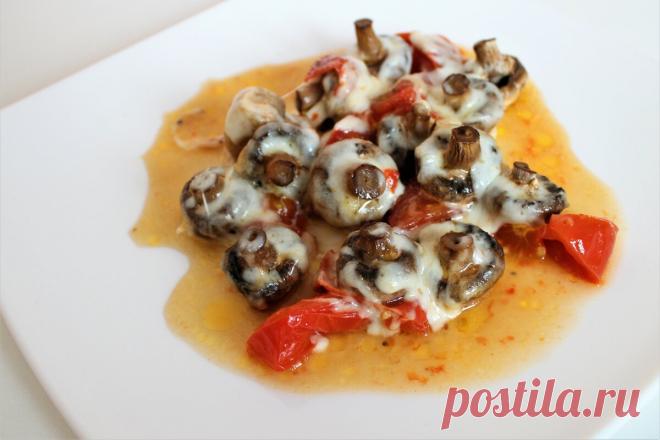 Запечённые грибочки под сыром | ОЛЯ ГОТОВИТ | Яндекс Дзен