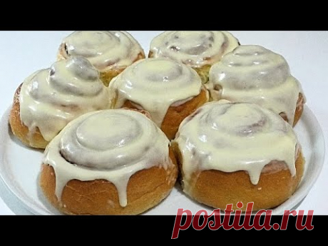 " СИННАБОНЫ "  Американские булочки с корицей и кремом /American cinnamon rolls "Cinnabon"