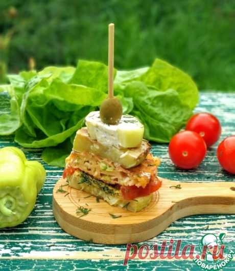 Башенки из овощей с омлетом – кулинарный рецепт