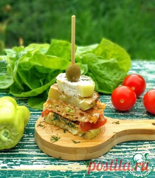Башенки из овощей с омлетом – кулинарный рецепт