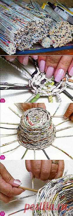 Основы плетения из газет и журналов..