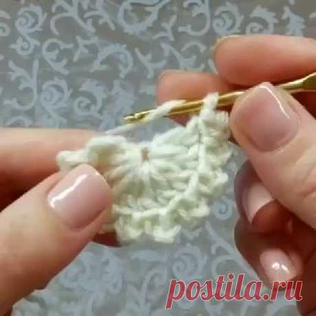🌸 Цвeтoк &quot;Пикo&quot; вяжeтcя из 3-x вoздyшныx пeтeль. шапка крючком женская
