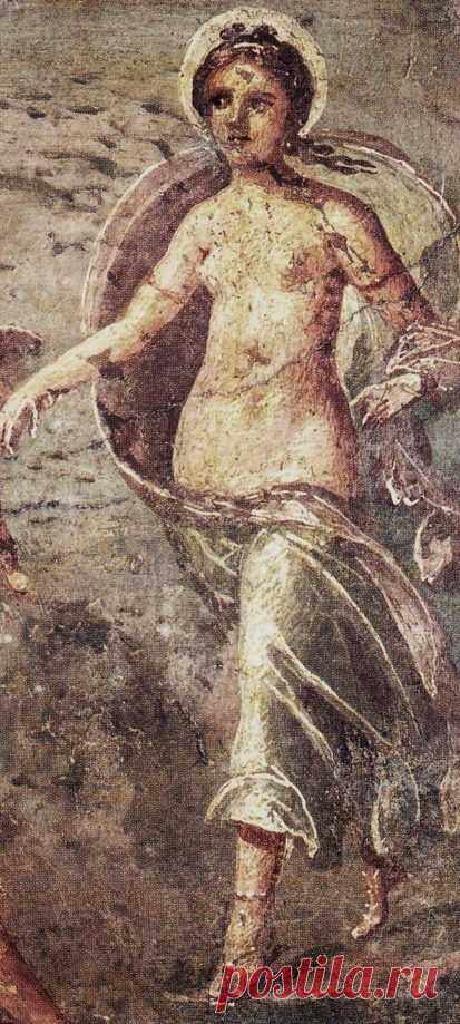 Painting of Selene - from Pompeii, about 1st century BCE, at the Archeological Nazionale Museum, Napoli