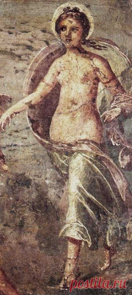 Painting of Selene - from Pompeii, about 1st century BCE, at the Archeological Nazionale Museum, Napoli