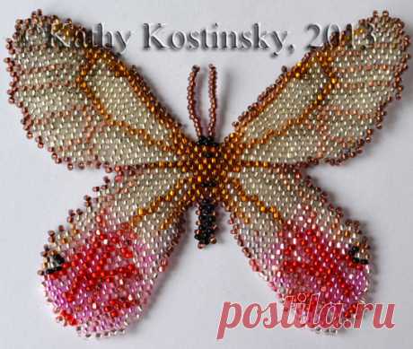 Цитериас Аврорина. Бисерная коллекция 63 бабочки мира.