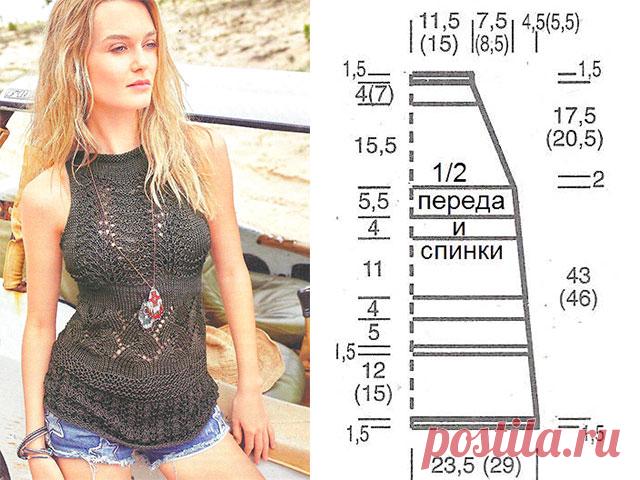 Вязаные маечки спицами. Вязаные майки спицами со схемами и описанием мастер-классов