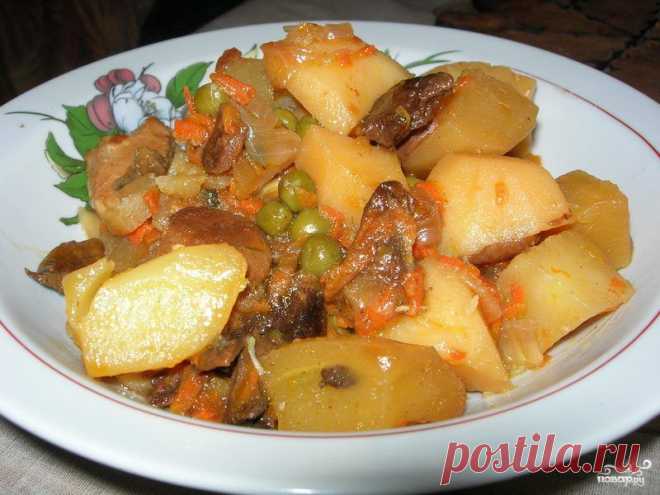 Картофель с мясом в микроволновке - кулинарный рецепт на Повар.ру