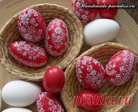 Роспись пасхальных яиц горячим воском. Мастер-класс