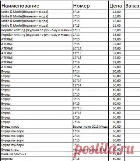 Журналы по рукоделию от 12 до 60 руб.