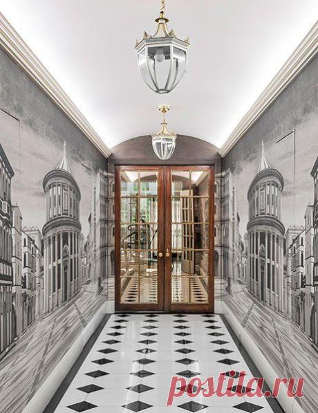Гравюры на стенах...An Incredible Seven-Story New York City Residence : Architectural Digest