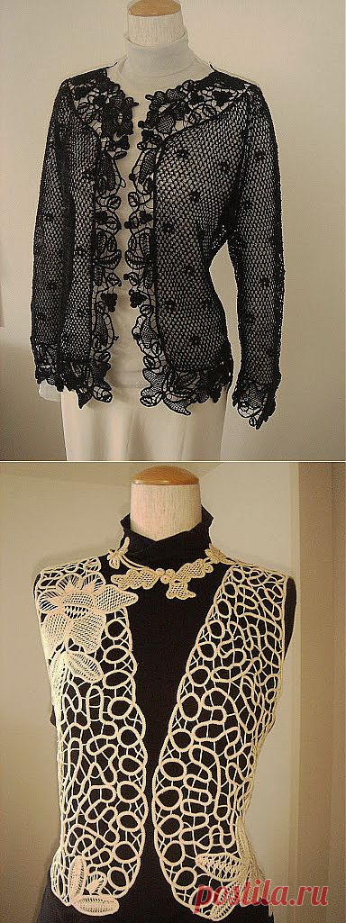 Модели с использованием румынского кружева.