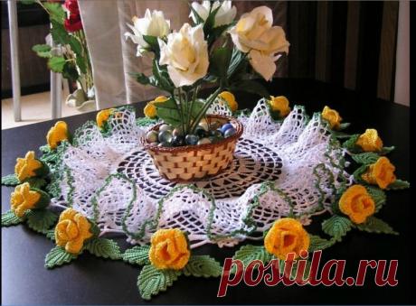 Волшебный мир рукоделия: Цветные салфетки. Идеи для вязания