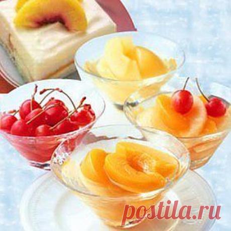 Фруктовое желе с кусочками фруктов из яблочного сока | ДЕСЕРТЫ