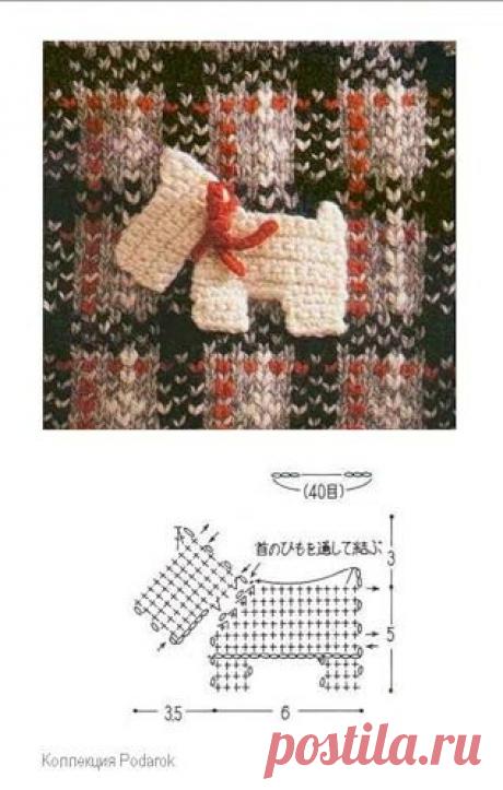 Вязанные аппликации крючком