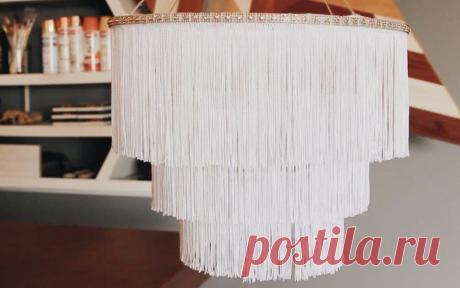 С помощью пялец и бахромы мастерица сделала оригинальный бохо аксессуар