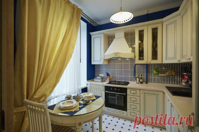 Роскошная кухня 7 кв. м. в классическом стиле — Наши дома