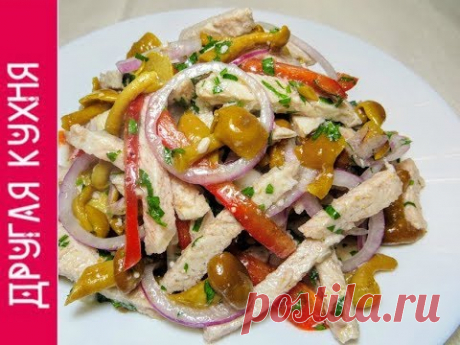 НОВОГОДНИЙ САЛАТ ПО-ДЕРЕВЕНСКИ. МЯСНОЙ САЛАТ НА ЛЮБОЙ ПРАЗДНИК /без майонеза/