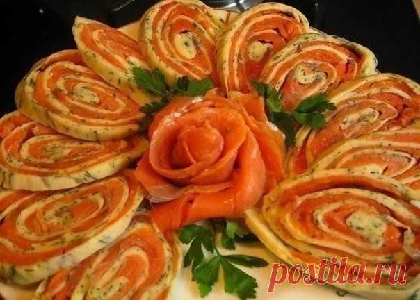 Красная рыба в лаваше - Лучшие кулинарные рецепты интернета