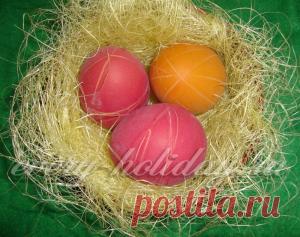 Как покрасить яйца в полоску
