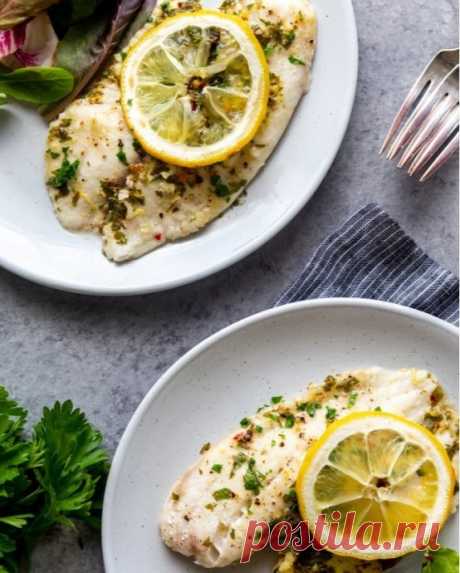 ​Тилапия, запечённая с маслом и лимоном