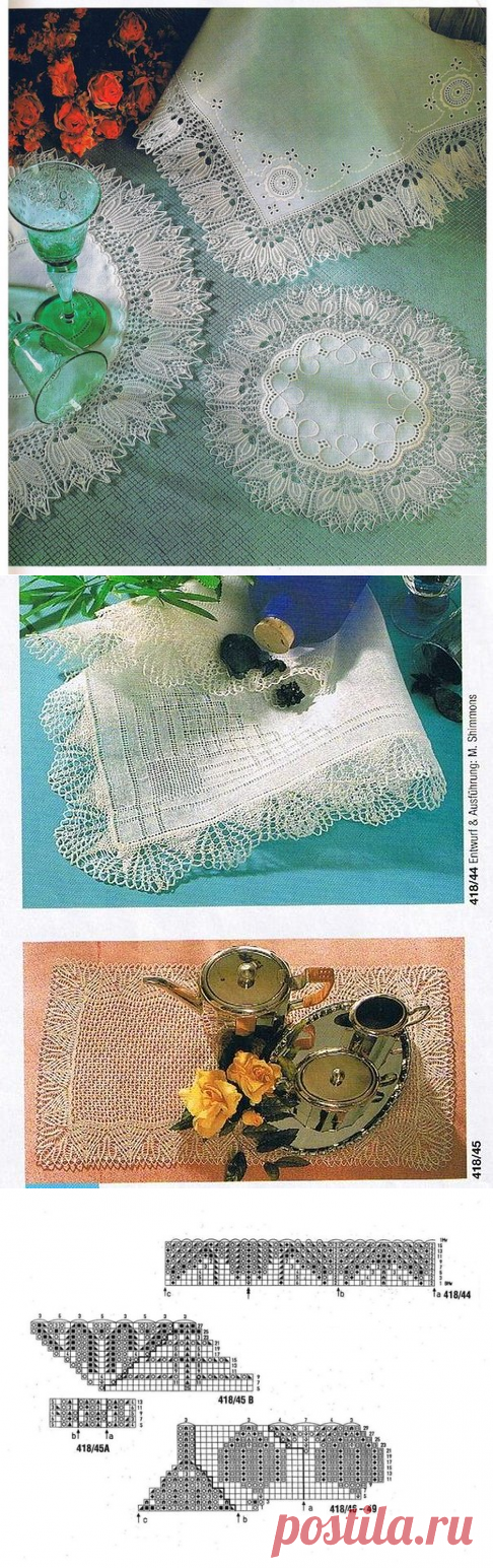обвязки спицами края изделия