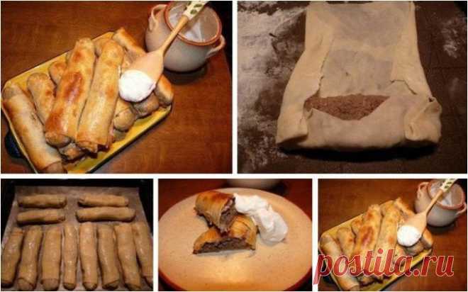 Вкусные пирожки из тонкого теста