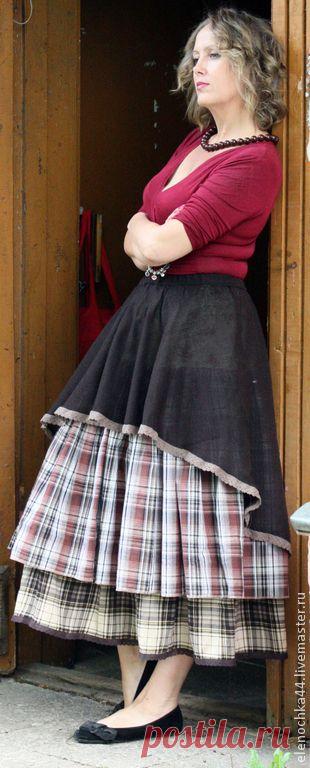 Юбки ручной работы. Ярмарка Мастеров - ручная работа. Купить Длинная юбка бохо 