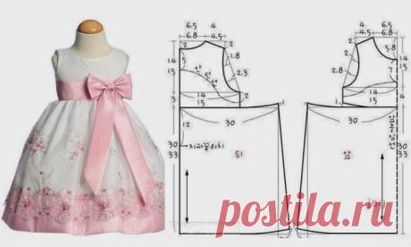 VESTIDO DE CRIANÇA COM MEDIDAS | Cortes e Costura