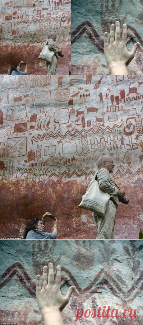 Gigantesca parede de pinturas pré-históricas foi descoberta na Amazônia. Tem mais de 12 mil anos!