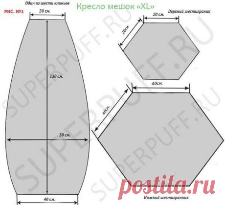 Выкройка кресла-мешка (Diy) / Мебель / ВТОРАЯ УЛИЦА