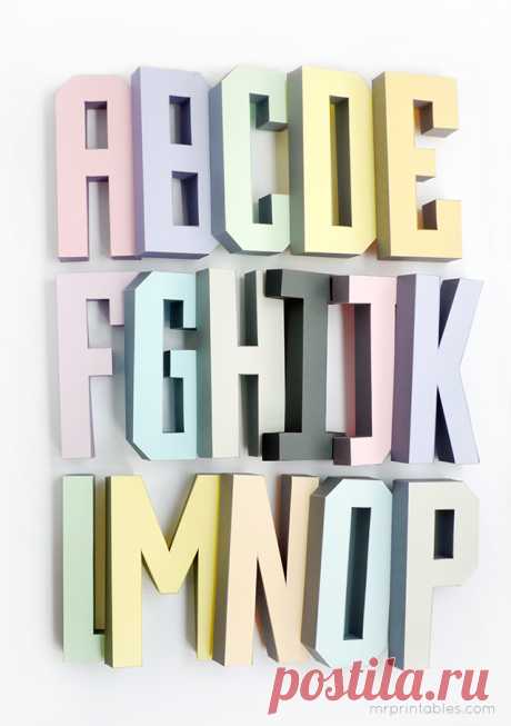 3D Алфавит для распечатки « At5.ru