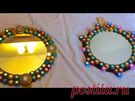 How to Make Newspaper Wallhanging Mirror | BEST FROM WASTE