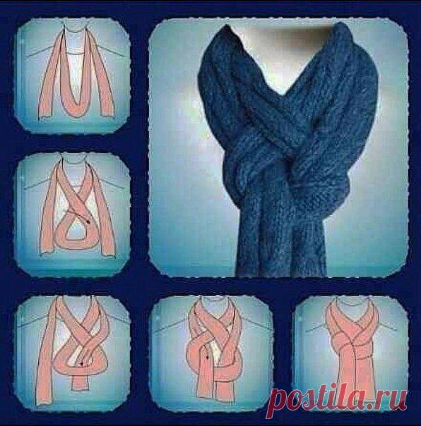 Как завязать шарфик.