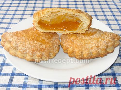 Пирожки из слоеного теста с вареньем. Кулинарный рецепт с фото | Наш Рецепт. Вкусные рецепты
