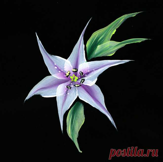 Рисунки плоской кистью от Юлии Белей