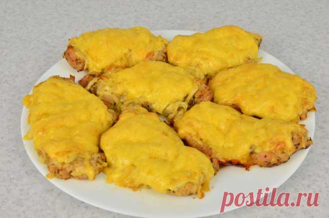 Мясо по-французски с маринованным луком и сыром - Простые рецепты Овкусе.ру