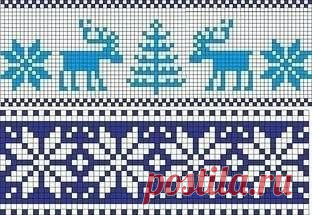 Подборка узоров зимнего жаккарда