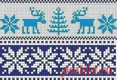 Подборка узоров зимнего жаккарда