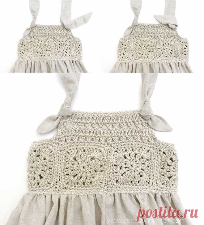 Fabric and Granny Squares Dress [ FREE Pattern & Tutorial ]