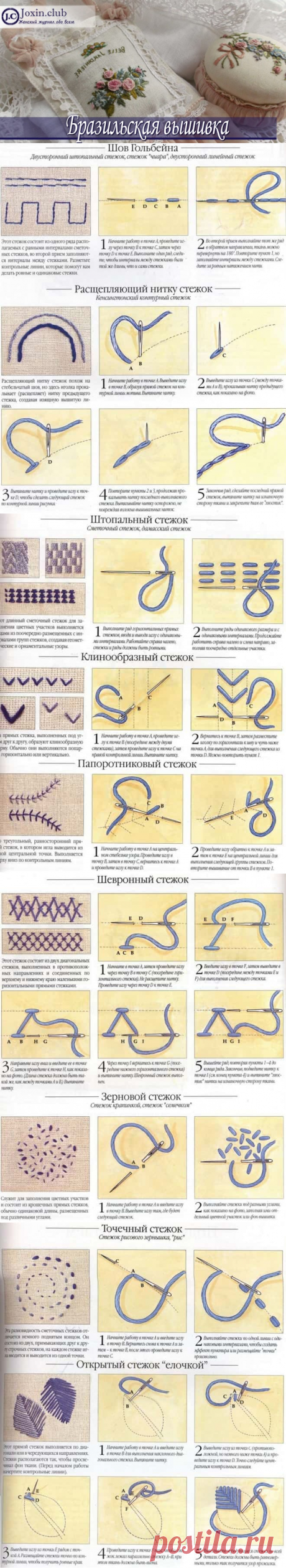 Как сделать бразильскую вышивку по схемам
