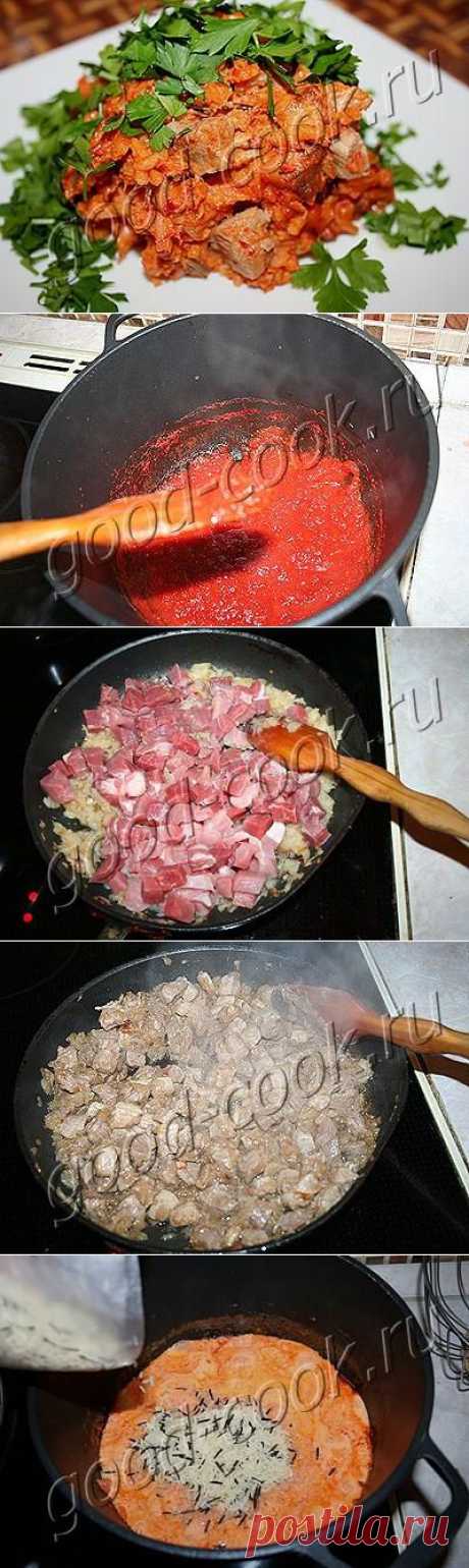 Хорошая кухня - рис тушеный с мясом и овощами. Кулинарная книга рецептов. Салаты, выпечка.