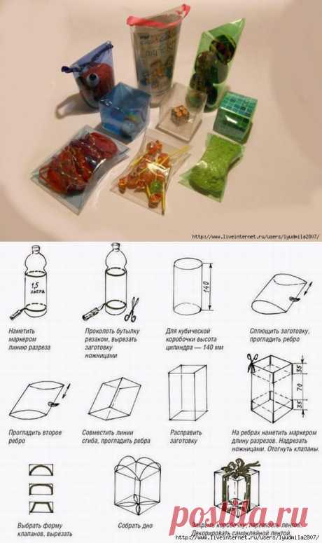 Упаковки из пластиковых бутылок