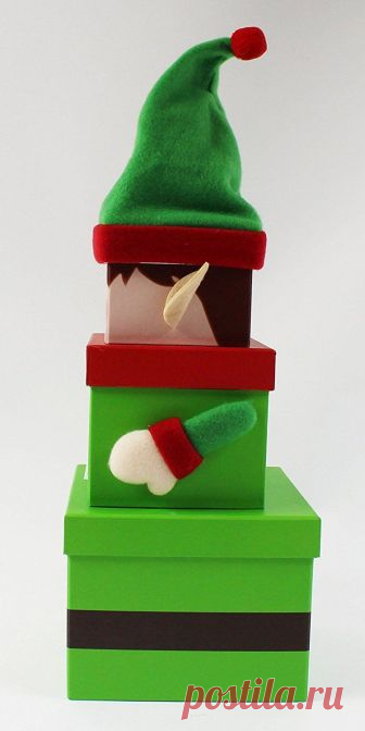 Set of 3 Novelty Stacking Xmas Gift Present Boxes Kids Snowman/Elf/Santa Claus | eBay