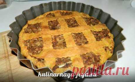 Открытый пирог с мясом и капустой | Кулинарная Фея